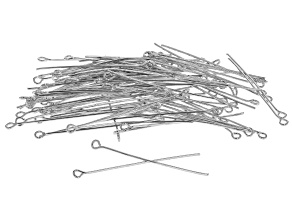Eye Pins in Silver Tone appx 40mm appx 100 Pieces Total