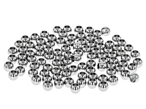 Stainless Steel appx 4mm Round Beads appx 100 Pieces Total
