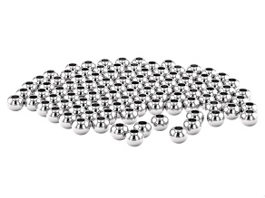 Stainless Steel appx 6mm Round Beads appx 100 Pieces Total