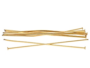 18K Gold over Stainless Steel appx 2" Headpins  appx 10 Pieces Total