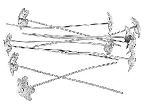 Stainless Steel Star Shaped Headpins appx 2" appx 10 Pieces Total