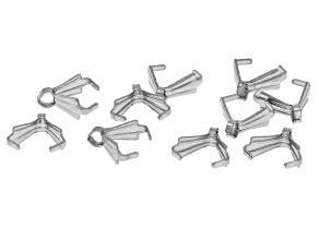 Stainless Steel Pinch Bails With Loop appx 10 Pieces Total