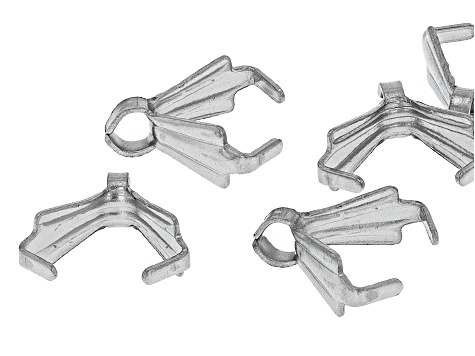 Stainless Steel Pinch Bails With Loop appx 10 Pieces Total