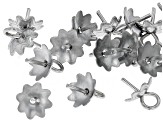 Stainless Steel Star Design Cup appx 6mm with Peg Findings appx 20 Pieces in Total