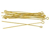 18k Gold Over Stainless Steel Eyepins appx 20 Pieces Total