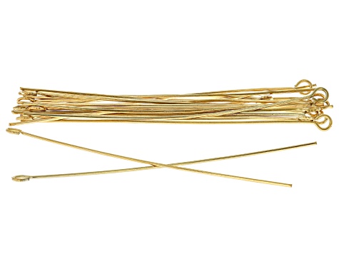 18k Gold Over Stainless Steel Eyepins appx 20 Pieces Total