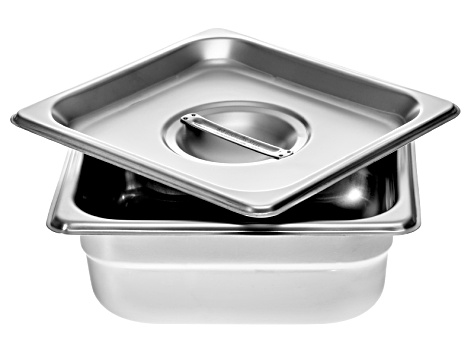 4" Stainless Steel Firing Pan With Lid Holds 2 lbs Carbon When Firing Base Metal Clays in A Kiln