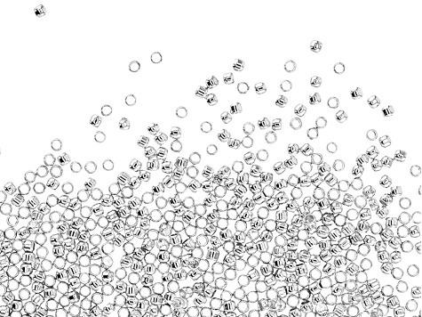 Crimp Beads, Size #2, 2.5 mm (.098 in), .925 Sterling Over Base Metal, Appx 1 oz, Appx 900 Pieces