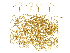 Ear Wires, Ball & Spring, Gold Color, Appx 144 Pieces