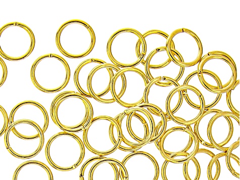 Jump Rings, 8 mm (.315 in), Gold Tone, Appx 144 Pieces