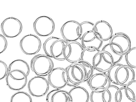 Jump Rings, 8 mm (.315 in), .925 Sterling Over Base Metal, Appx 144 Pieces