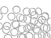 Jump Rings, 8 mm (.315 in), .925 Sterling Over Base Metal, Appx 144 Pieces