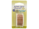Twisted Artistic Wire in Natural Tone 20 Gauge Appx 0.8mm in Diameter Appx 3 Yards Total