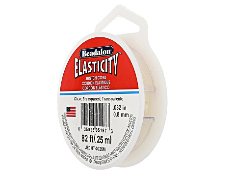 Elasticity Stretch Cord in Clear Appx 0.8mm Appx 25m Total