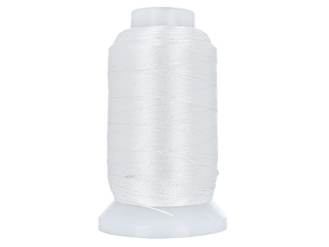 Beadalon Silk Thread, Size B (.008 in, .20 m), White , 0.5oz (14.17 g),  1170 ft (357 m)