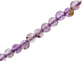 Cacoxenite in Amethyst Appx 8mm Round Large Hole Bead Strand Appx 7-8" Length