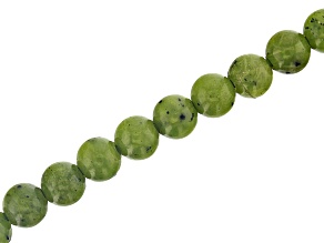 Serpentine Appx 8mm Round Large Hole Bead Strand Appx 8" Length