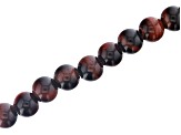 Red Tiger Eye Appx 8mm Round Large Hole Bead Strand Appx 8" Length