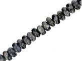Larvikite Appx 8mm Rondelle Large Hole Bead Strand Appx 7-8" Length