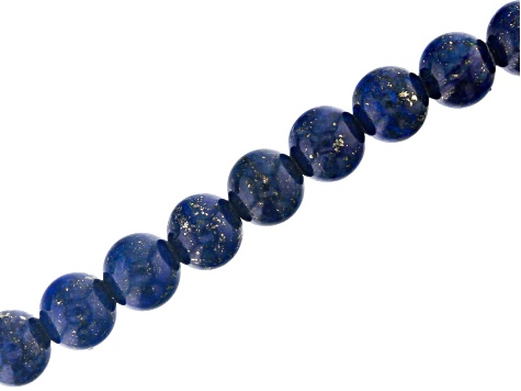 Lapis Appx 10mm Round Large Hole Bead Strand Appx 8" Length