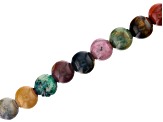 Multi-Stone Appx 10mm Round Large Hole Bead Strand Appx 8" Length