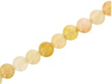 Yellow Quartzite Appx 10mm Round Large Hole Bead Strand Appx 8" Length