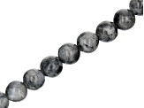 Larvikite Appx 10mm Round Large Hole Bead Strand Appx 7-8" Length