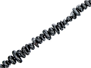 Hematine appx 6-12mm Chip Bead Strand appx 15-16"