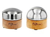 Domed Steel and Wood Anvils Set of 2