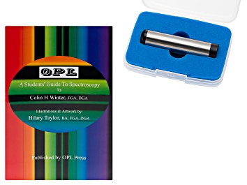 Picture of OPL Pocket Size Diffraction Grading Spectroscope and A Students Guide To Spectroscopy Book Kit