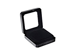 Gemstone Display Box Matte Black Finish 55 X 55 X 17mm With Reversible Black And White Cushion