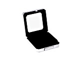 Gemstone Display Box Polished Silver Finish 55 X 55 X 17mm With Reversible Black And White Cushion