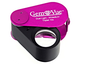 Rechargeable 10x Loupe in Pink With Led And Uv Illumination By Gemvue