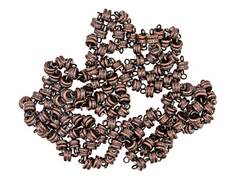 Magnetic Clasps Set of Appx 144 Pieces in Antiqued Copper Tone Appx 6mm