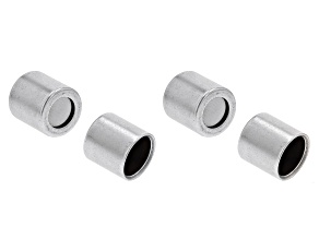 Glue-in Cylinder Magnetic Clasp Set of 2 in Antiqued Silver Tone Appx 8mm