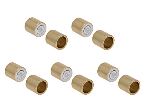 Glue-in Magnetic Clasp Set of 5 in Gold Tone Appx 21x10mm