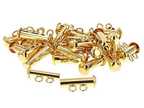 2-Strand Magnetic Clasp Set of Appx 24 Pieces in Gold Tone Appx 16mm