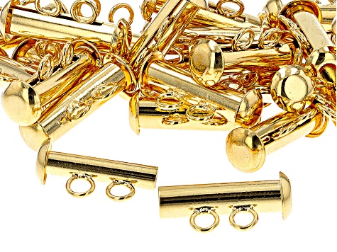 2-Strand Magnetic Clasp Set of Appx 24 Pieces in Gold Tone Appx 16mm