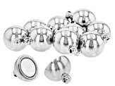 Stainless Steel Ball Shaped Magnetic Clasp Set of Appx 10 Pieces Appx 10mm