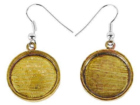Interchangeable Antq Brass Bracelet And Antq Brass Rd Earring Bezel Set