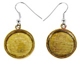 Interchangeable Antq Brass Bracelet And Antq Brass Rd Earring Bezel Set
