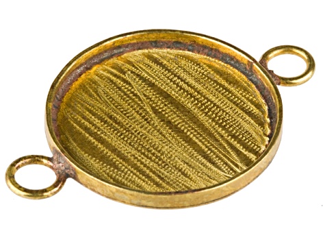 Interchangeable Antq Brass Bracelet And Antq Brass Rd Earring Bezel Set
