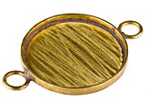 Interchangeable Antq Brass Bracelet And Antq Brass Rd Earring Bezel Set