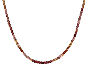 Multi Color Zircon 3-4mm Faceted Bead Strand with Sterling Silver Clasp 16 inches