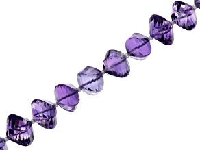 Amethyst Appx 9-13mm Twisted Rope Shape Bead Strand Appx 16" Length