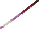 Mahaleo® Ruby & Pink Sapphire Shaded Graduated Faceted Rondelle appx 2.5-4mm Bead Strand appx 15-16"