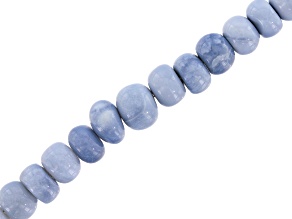 Blue Opal Banded Graduated Rondelle appx 6x3-10x7mm Bead Strand appx 16"