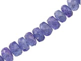 Tanzanite Graduated Faceted Rondelle Shape appx 3-6mm Bead Strand appx 15-16"