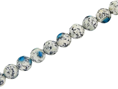 Azurite in Granite Appx 8mm Round Bead Strand Appx 15-16" Length