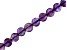 Amethyst Appx 6mm Checkerboard Cut Faceted Coin Shape Bead Strand appx 15-16"